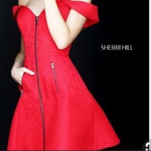 SHERRI HILL S50600 Off The Shoulder Party Dress NWOT Size 0